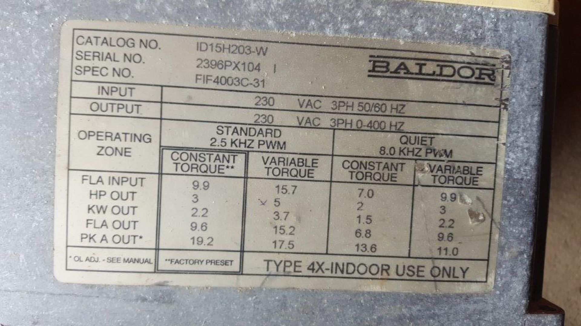 Baldor Frequency drive - Image 2 of 2