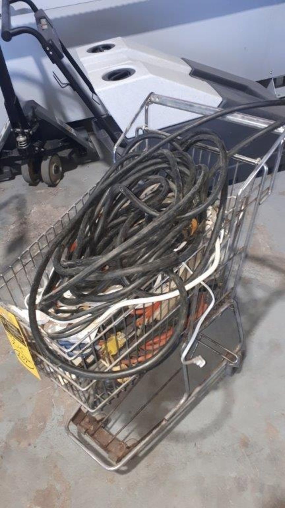 LOT: Assorted Extensions, Wires, etc. c/w cart - Image 2 of 5