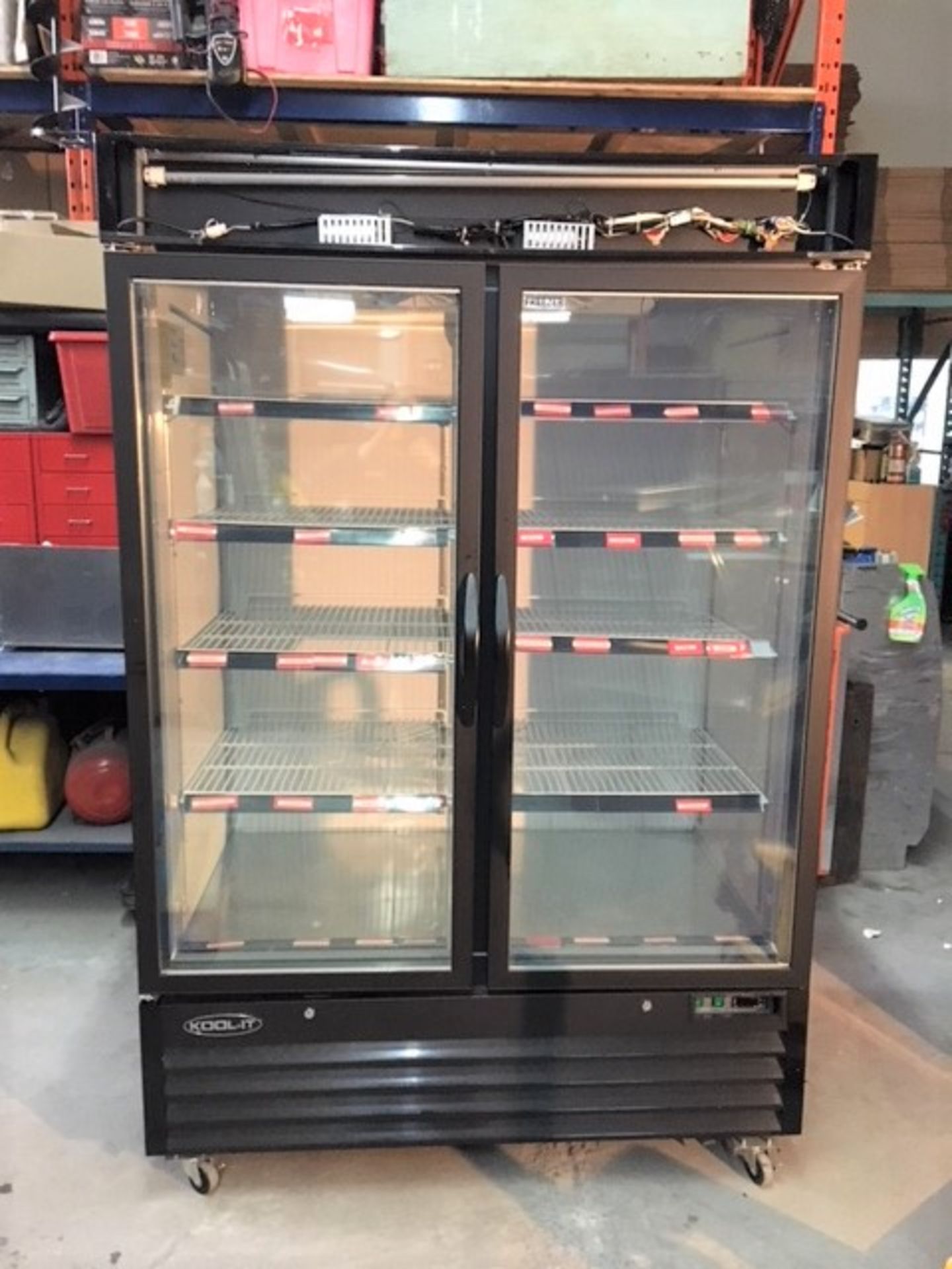 KOOL IT 2-Door Display Freezer, mod: KGF-48, c/w Integrated Compressor, on Wheels