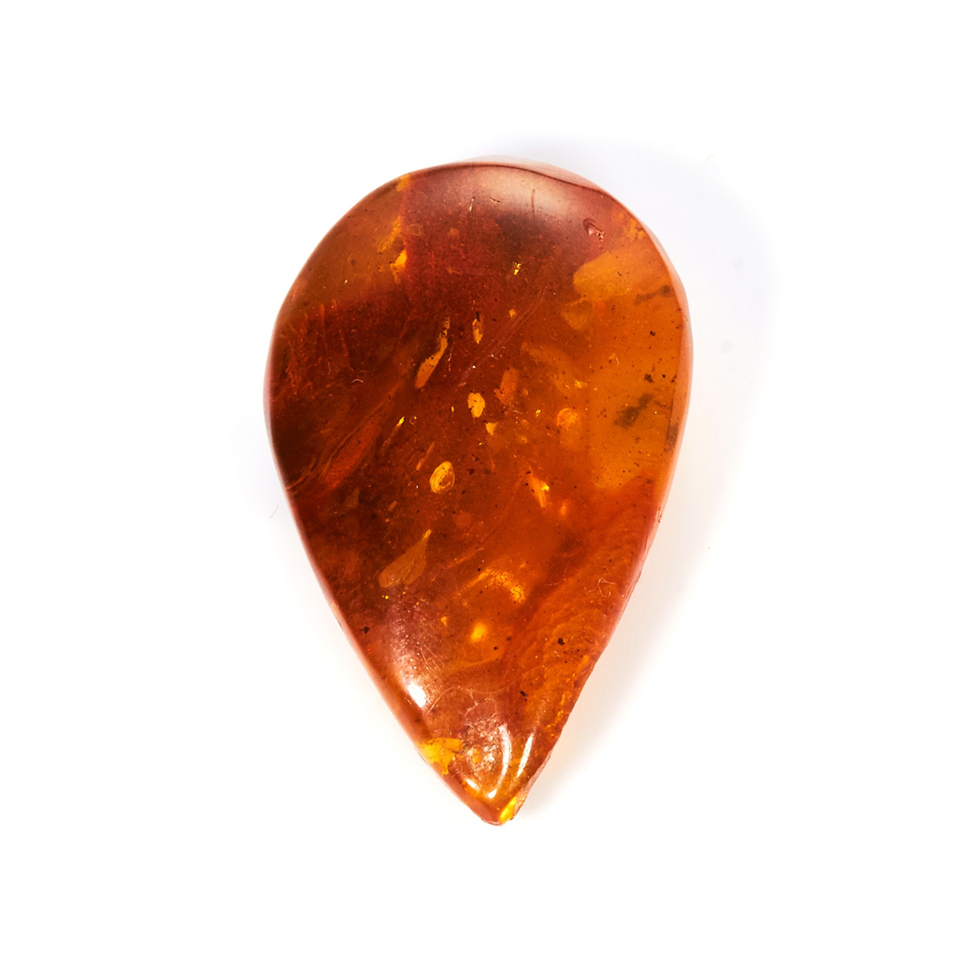 A POLISHED AMBER JEWEL WEIGHING 8.75g.