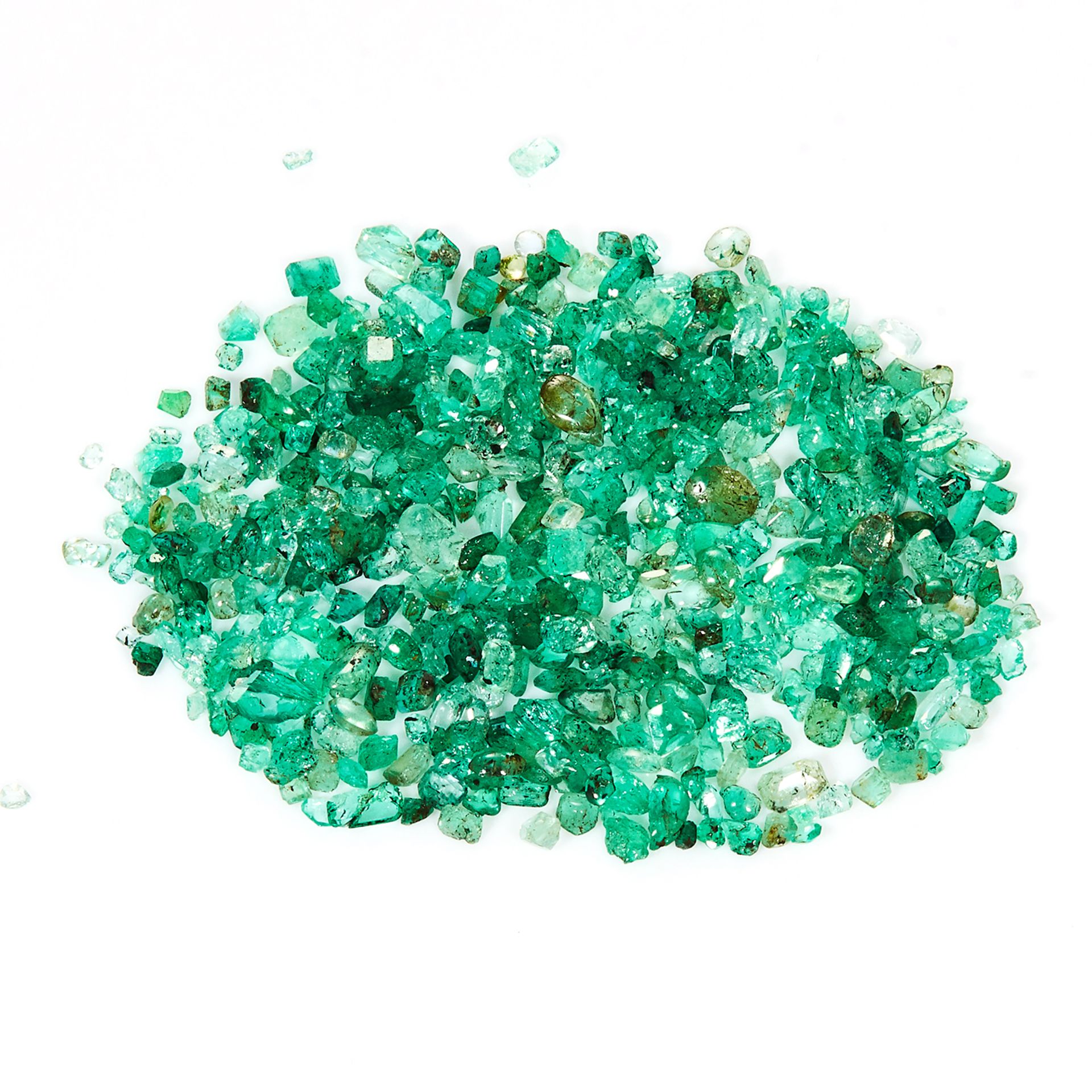 A 27.10 CARAT PARCEL OF EMERALDS variously sized and shaped.