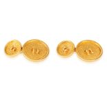 A PAIR OF VINTAGE GOLD CUFFLINKS, POMELLATO, CIRCA 1980 in 18ct yellow gold, the double button