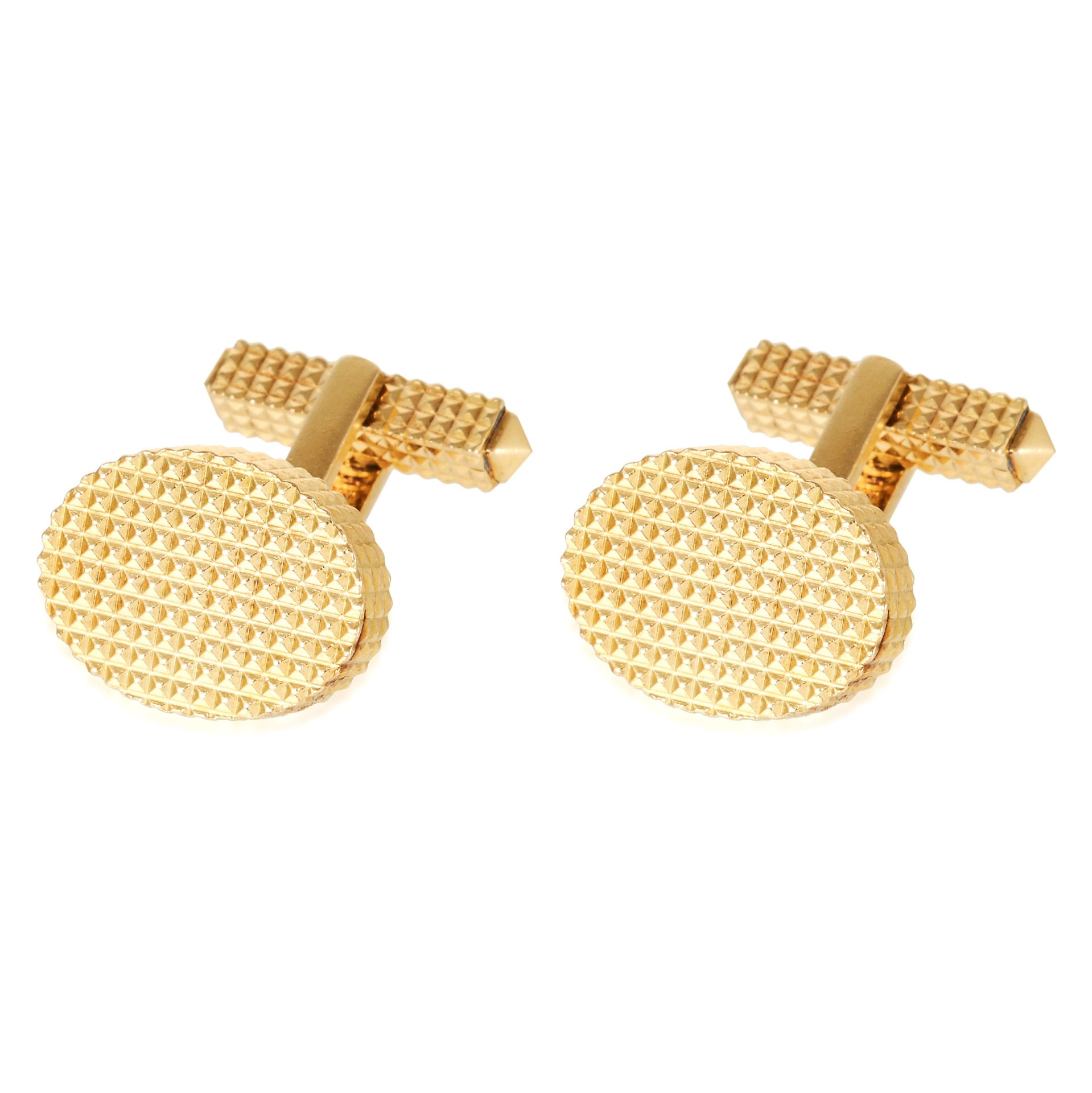 A PAIR OF HOBNAIL CUFFLINKS, TIFFANY & CO, CIRCA 1970s in 18ct yellow gold, with textured design,