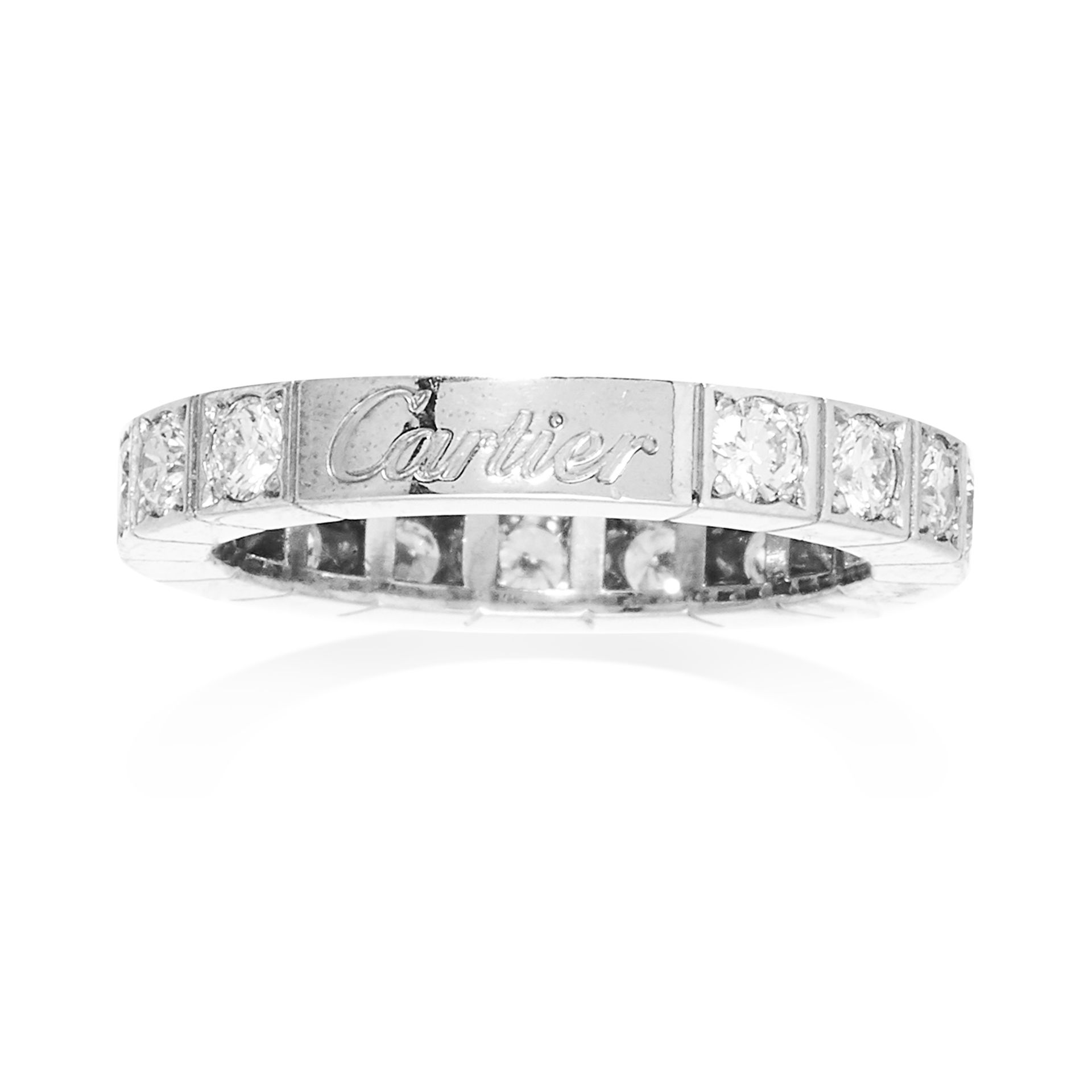 A DIAMOND ETERNITY RING, CARTIER in 18ct white gold, set with a single row of diamonds totalling 1.0 - Bild 2 aus 2