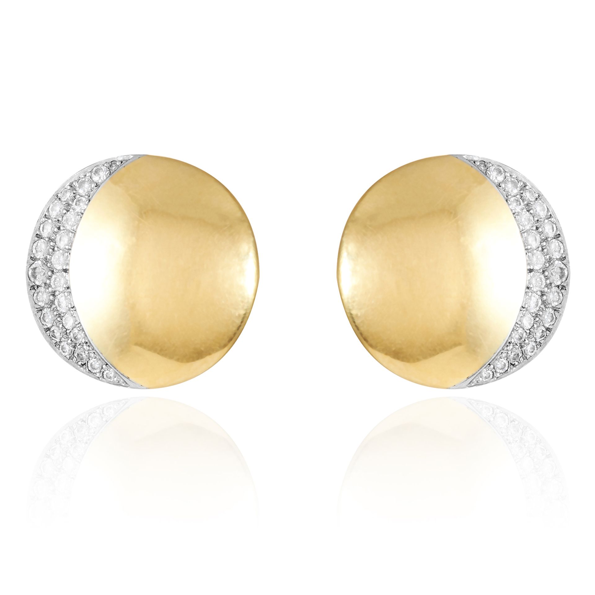 A PAIR OF VINTAGE DIAMOND EARRINGS, TIFFANY & CO, CIRCA 1981 in 18ct yellow gold, in circular