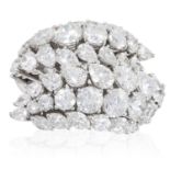 A 10.10 CARAT DIAMOND 'SNAKE' COCKTAIL RING, PICCHIOTTI in platinum, the band weaving around on