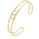 A VINTAGE TRINITY DE CARTIER BANGLE, CARTIER in 18ct yellow, white and rose gold, the openwork