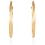 A PAIR OF GOLD HOOP EARRINGS in yellow gold, unmarked, 1.6cm inner diameter, 0.94g.