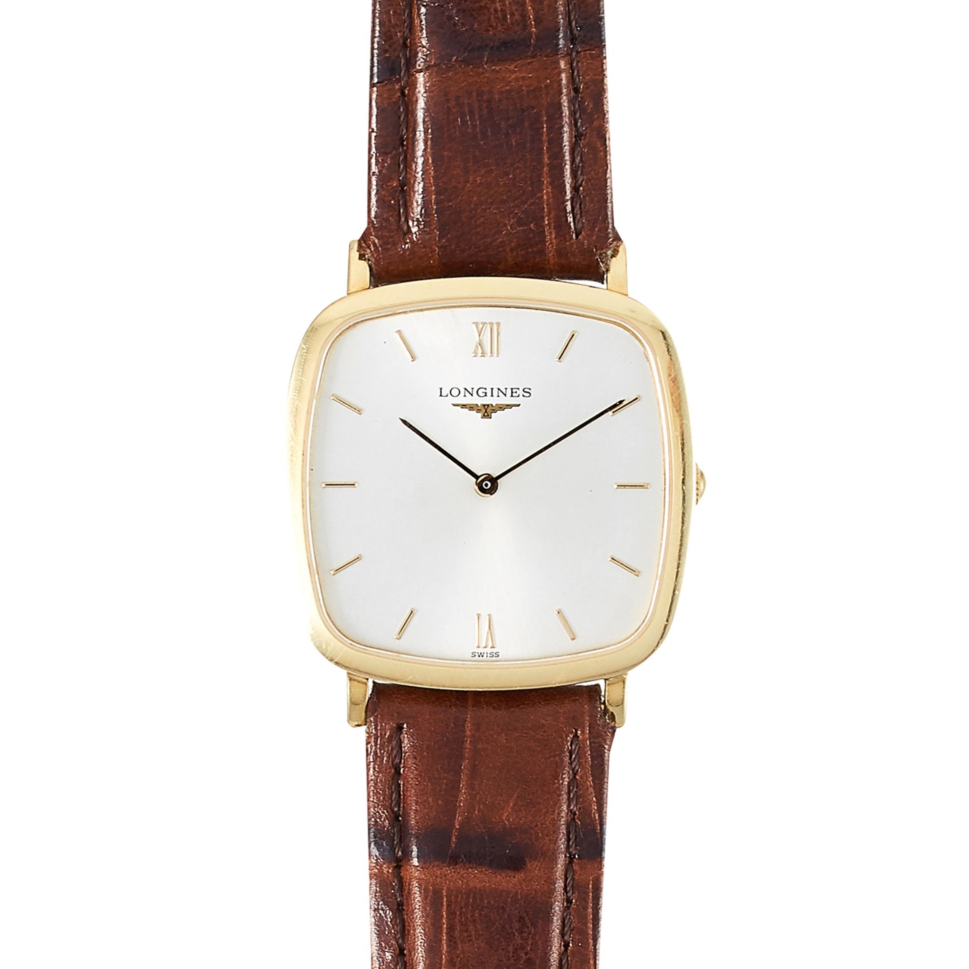 A 2006 LONGINES GENTLEMAN'S QUARTZ WRISTWATCH, in solid 18ct yellow gold, 30mm case, 5mm case depth, - Bild 2 aus 2