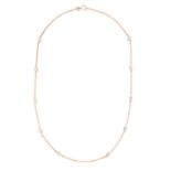 1.75 CARAT DIAMOND CHAIN NECKLACE in 18ct yellow gold, set with ten round cut diamonds totalling
