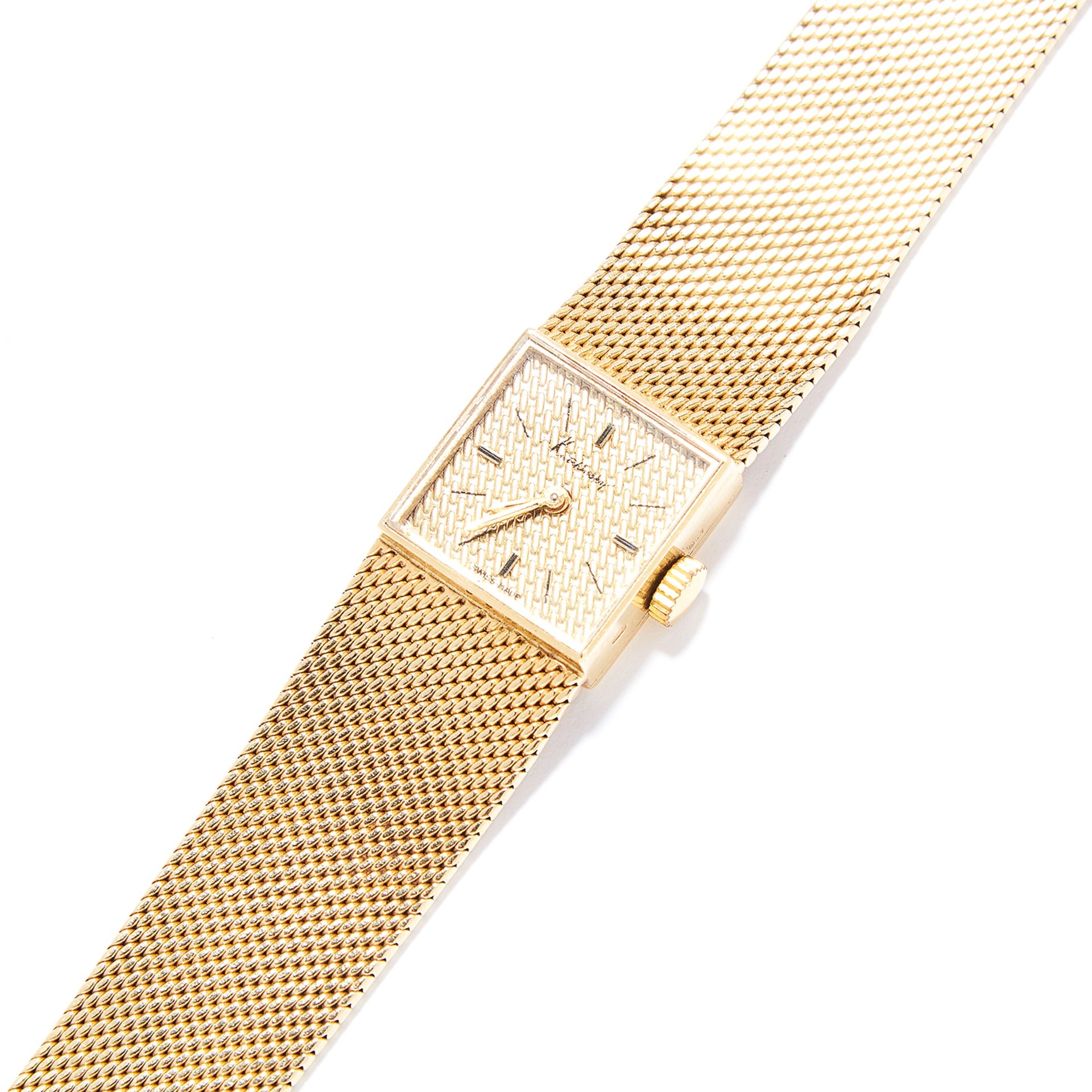 LADIES WRISTWATCH, KUTCHINSKY WITH PIAGET MANUAL MOVEMENT in 18ct yellow gold, with yellow gold