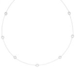 DIAMOND LONGCHAIN NECKLACE in white gold or platinum, comprising of chain and circular links set