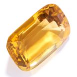 A LARGE FACETED CITRINE JEWEL of 234.65 carats, 4.8cm.