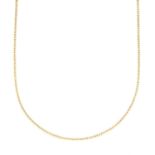 ANTIQUE FANCY LINK LONG CHAIN in yellow gold, comprising of a fancy link long chain, British