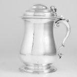 ANTIQUE GEORGE II STERLING SILVER LADIES TANKARD, FULLER WHITE LONDON 1750 of baluster form on a