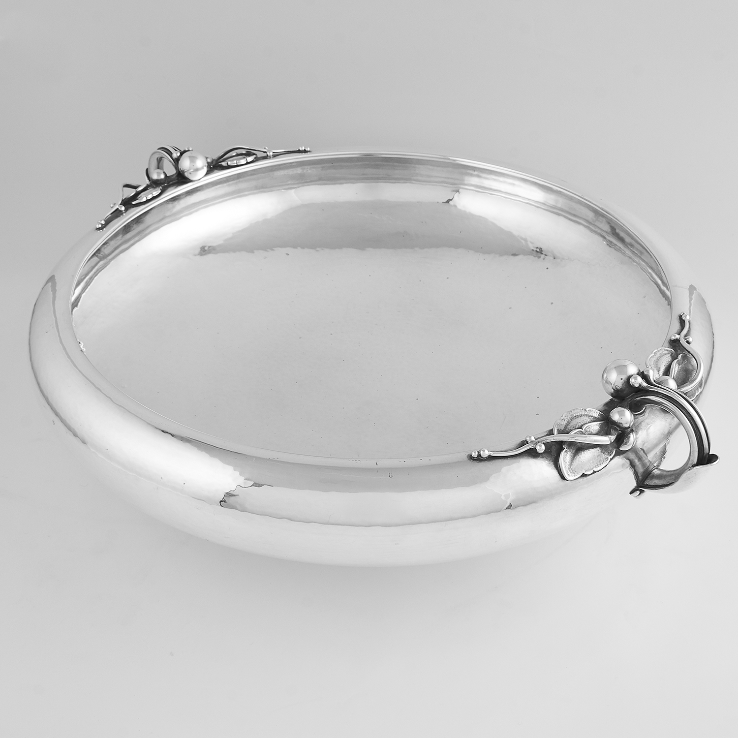 DANISH STERLING SILVER BOWL / CENTREPIECE, GEORG JENSEN POST 1945 design 625B, of circular form with - Image 2 of 3