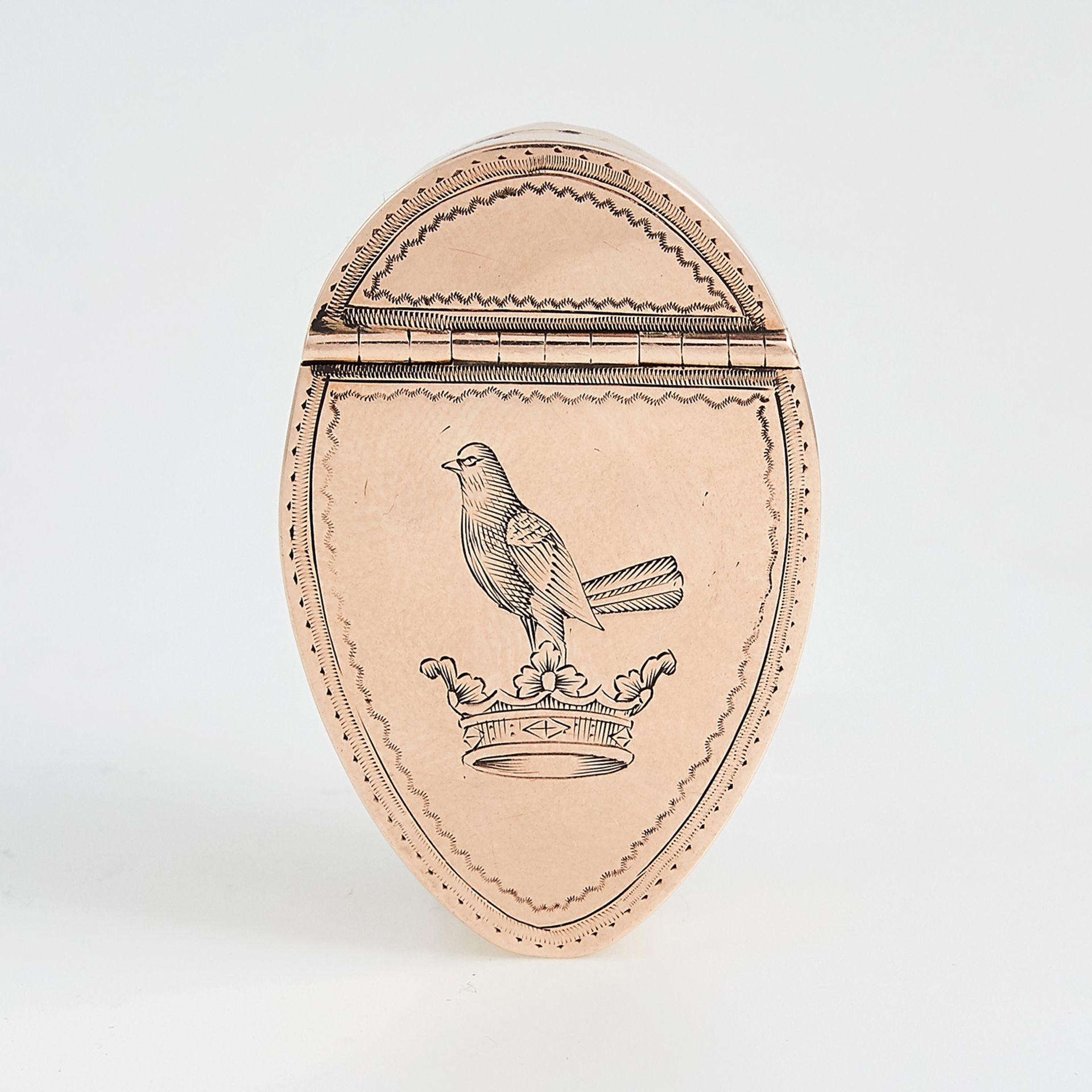 ANTIQUE PROVINCIAL IRISH GOLD COWRIE SHELL SNUFF BOX, CARDEN TERRY OF CORK CIRCA 1780 the body - Image 3 of 3