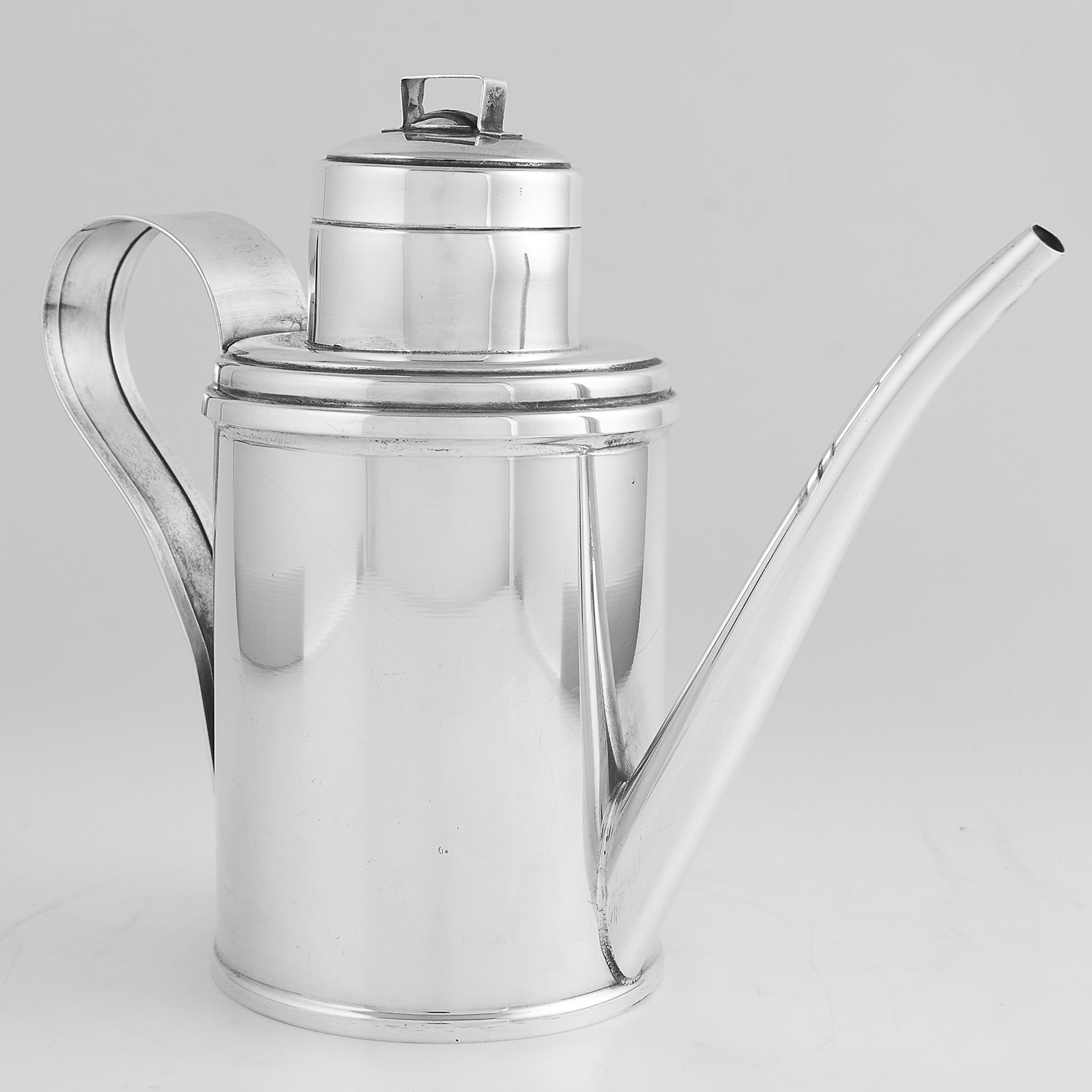 VINTAGE ITALIAN SILVER OLIVE OIL CAN designed as a watering can, with scrolling handle and - Image 2 of 2