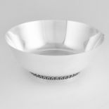 DANISH STERLING SILVER BOWL, GEORG JENSEN POST 1945 designed by Sivard Bernadotte, of plain circular