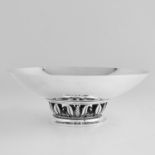 DANISH STERLING SILVER BOWL, GEORG JENSEN POST 1945 designed by Ove Brobeck, the circular,