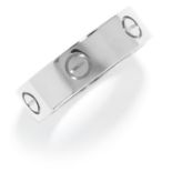 LOVE RING, CARTIER in 18ct white gold, the band with screw head motifs, signed Cartier and numbered,