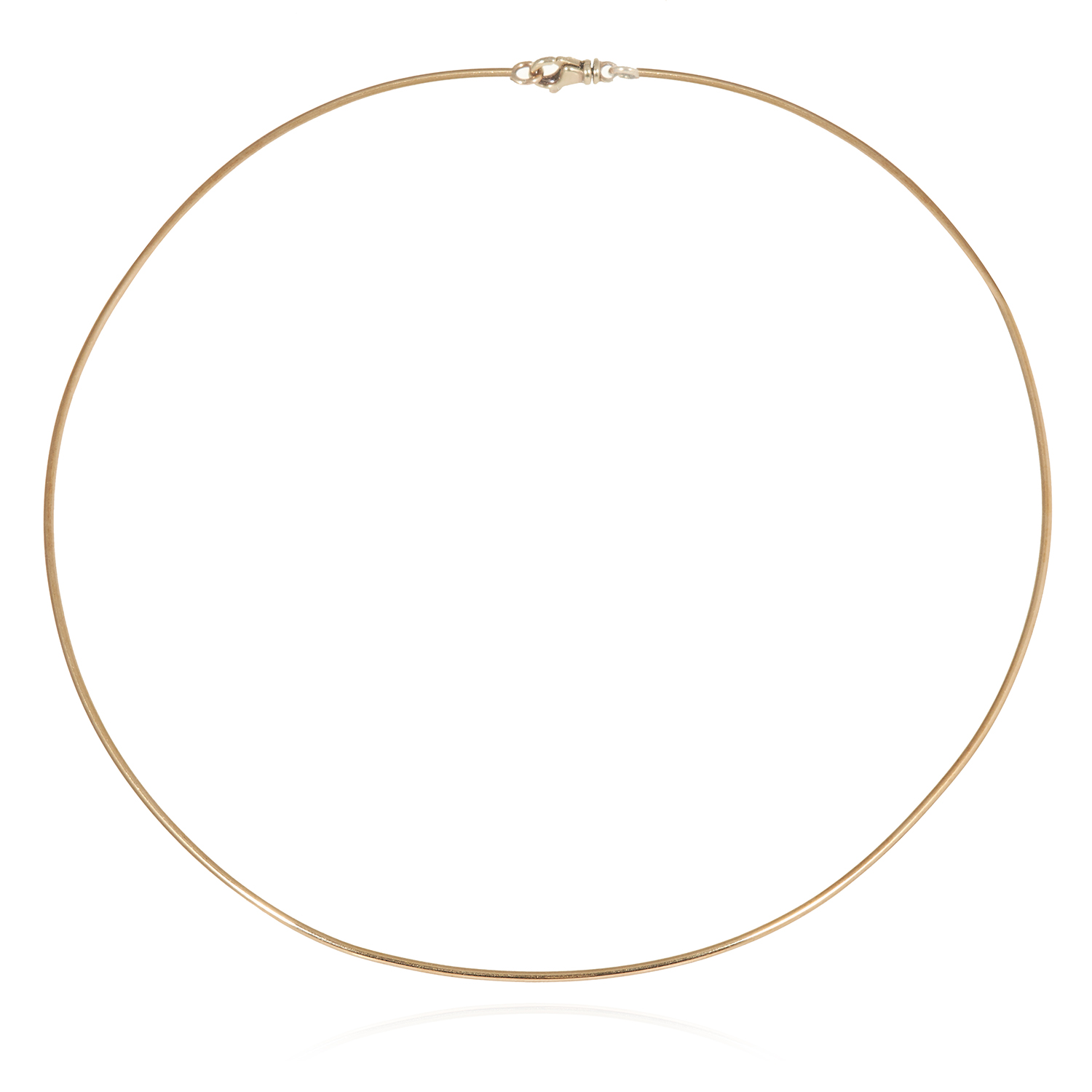 GOLD TORQUE NECKLACE in yellow gold, 12.5cm inner diameter, 9.4g.