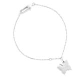 BUTTERFLY CHARM BRACELET, GUCCI in sterling silver, the silver chain suspends a butterfly charm,