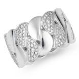 DIAMOND DRESS RING, CARTIER in 18ct white gold, set with round cut diamonds, signed Cartier, stamped