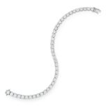 10.45 CARAT DIAMOND LINE BRACELET in 18ct white gold, comprising of a single row of round cut