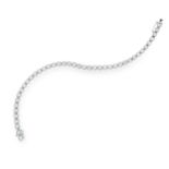 4.00 CARAT DIAMOND LINE BRACELET in 18ct white gold, comprising of a single row of round cut
