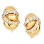 2.40 CARAT DIAMOND EARRINGS, OCTAVIO SARDA in 18ct yellow gold, set with round cut diamonds