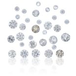 THIRTY TWO ROUND CUT MODERN BRILLIANT DIAMONDS, TOTALLING, 1.62cts, UNMOUNTED.
