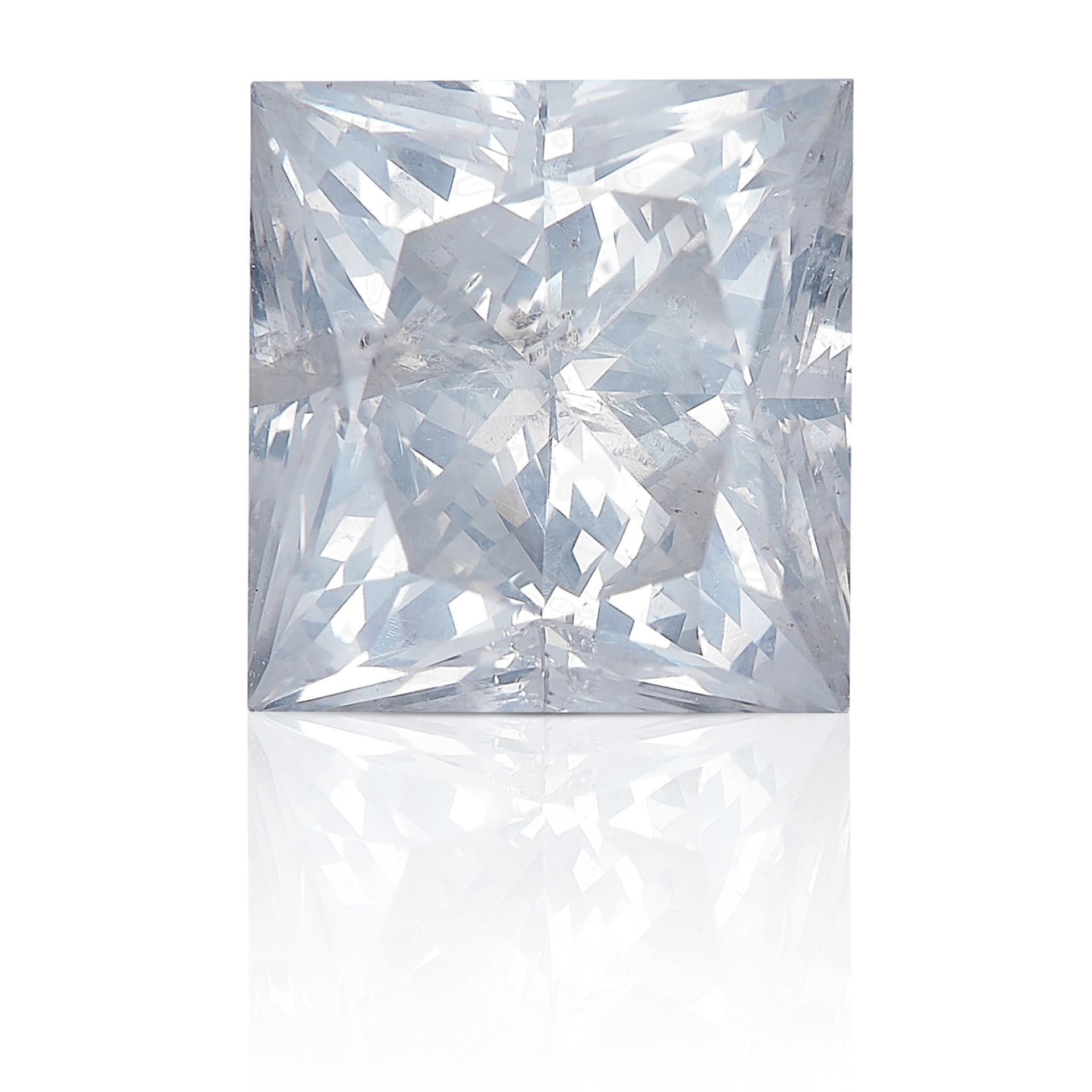 A 1.96ct SQUARE MODIFIED BRILLIANT/PRINCESS CUT DIAMOND, UNMOUNTED.