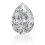 A 2.29ct PEAR SHAPED BRILLIANT CUT DIAMOND, UNMOUNTED.