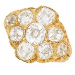 ANTIQUE 4.00 CARAT DIAMOND RING set with old cut diamonds totalling approximately 4.00 carats,