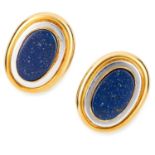 VINTAGE LAPIS LAZULI EARRINGS, PALOMA PICASSO FOR TIFFANY AND CO each set with a polished piece of