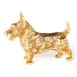 GOLD SCOTTIE DOG ORNAMENT 4cm, 34.9g.