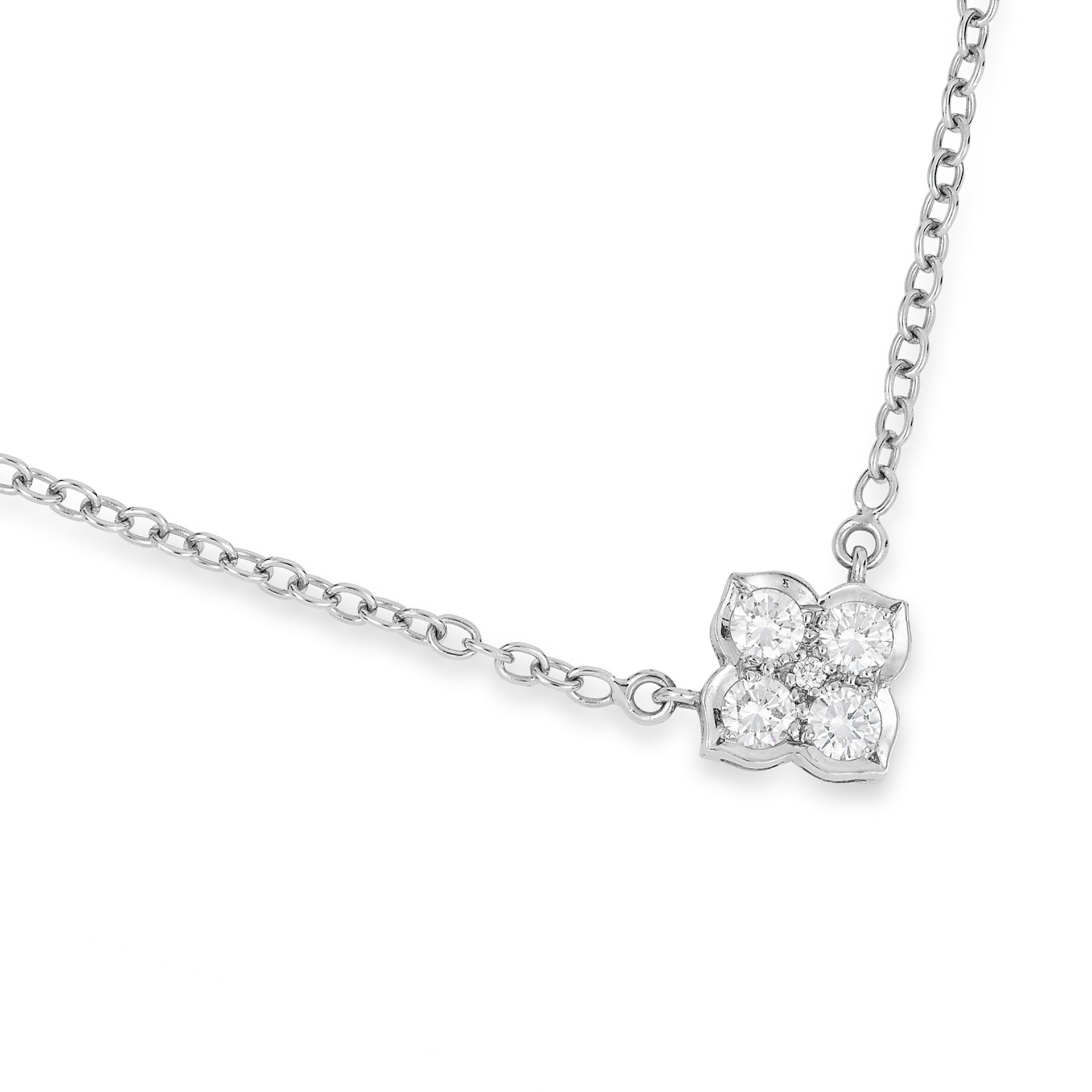 DIAMOND HINDU PENDANT, CARTIER set with five round cut diamonds, 4.7g.