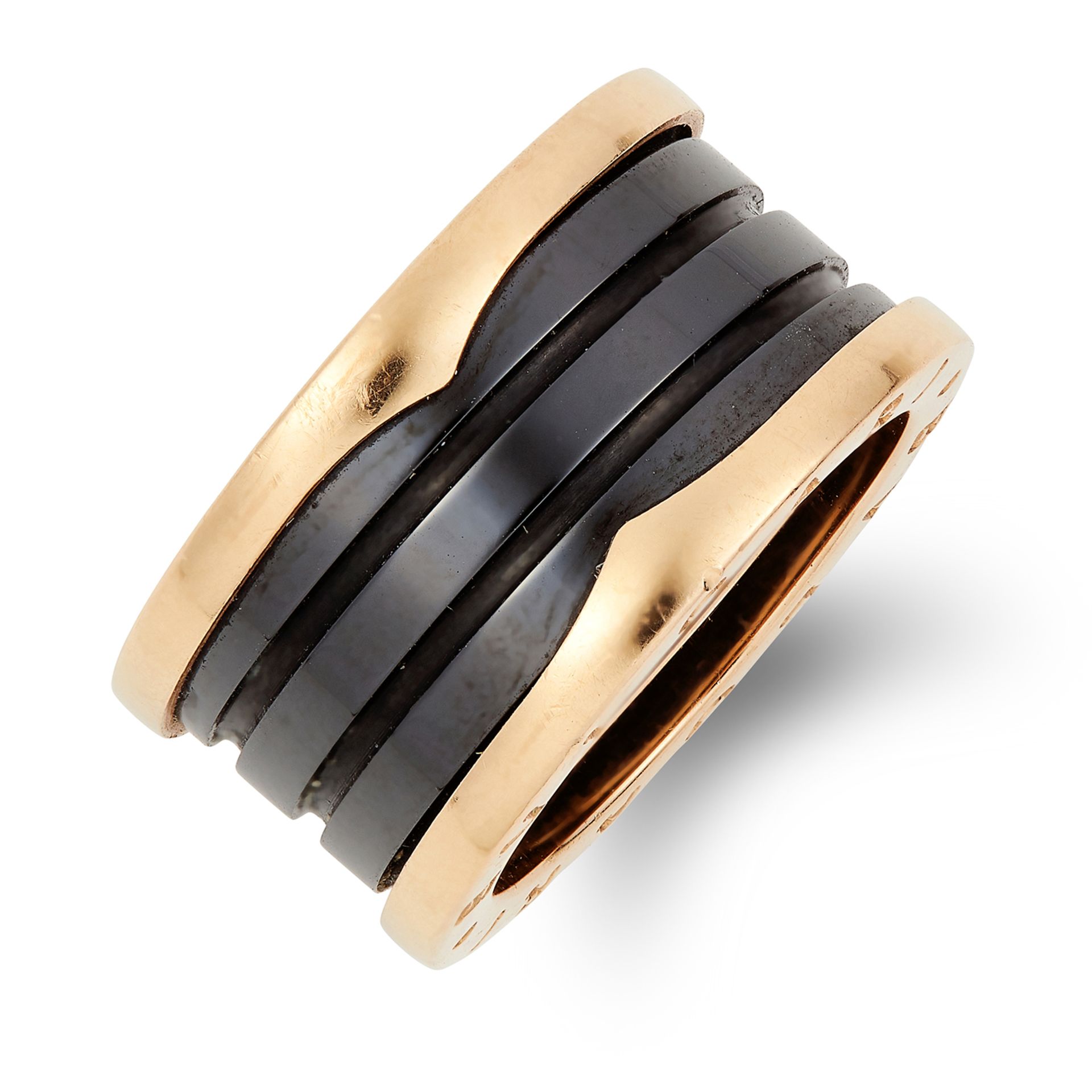 B.ZERO1 CERAMIC RING, BULGARI in B.zero1 design, signed Bvlgari, size N / 6.5, 11g.