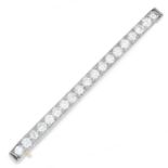 1.90 CARAT DIAMOND BAR BROOCH, TIFFANY AND CO set with round cut diamonds totalling approximately