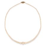 NATURAL SALTWATER AND CULTURED PEARL NECKLACE comprising of a single strand or natural saltwater