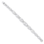 DIAMOND BRACELET, CIRCA 1950 in Art Deco style, set with round and old cut diamonds, 16cm, 18.5g.