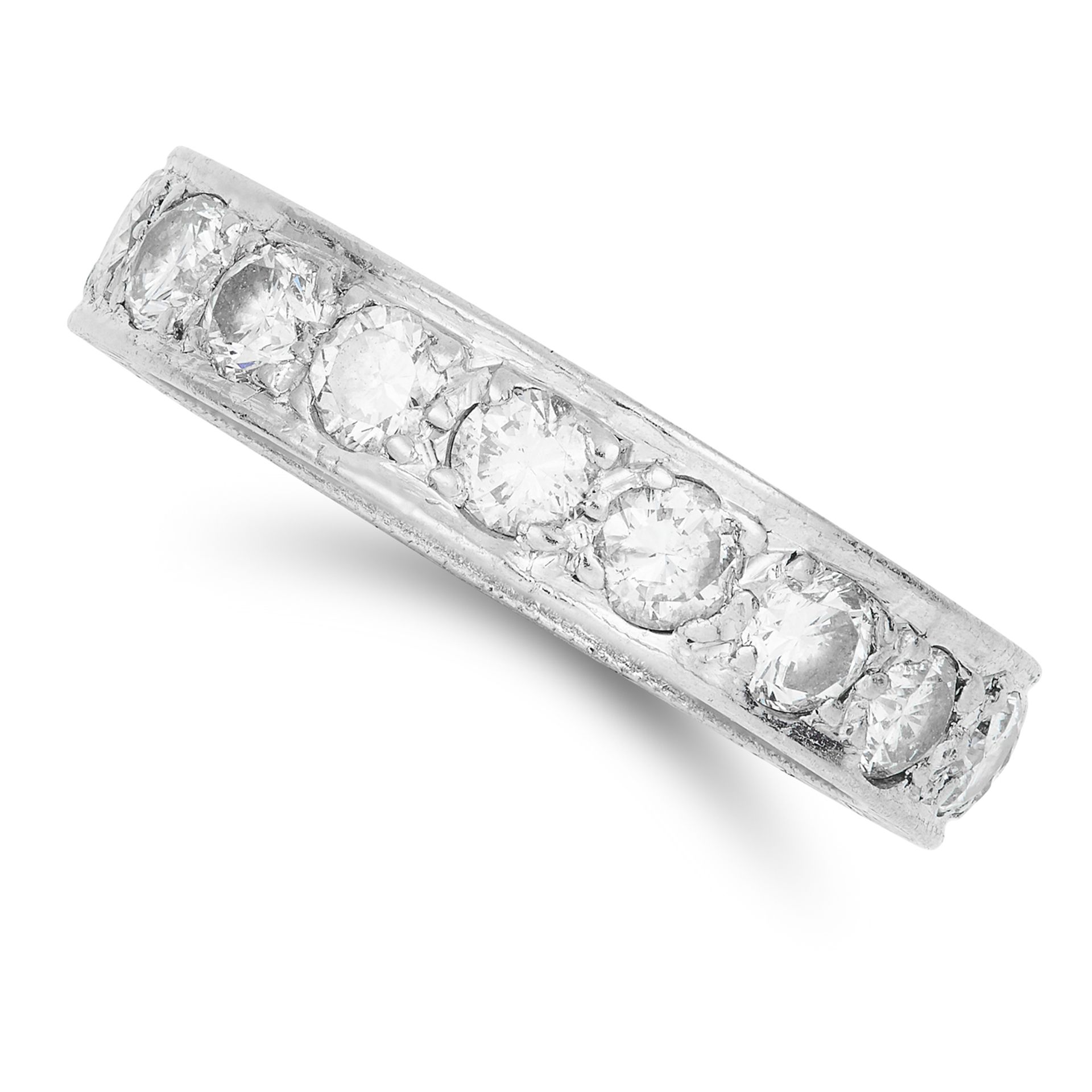 1.80 CARAT DIAMOND ETERNITY RING set all around with round cut diamonds totalling 1.80 carats,