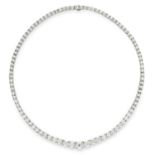 6.55 CARAT DIAMOND RIVIERA NECKLACE comprising of a single row of round cut diamonds totalling 6.