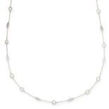 ART DECO 22.00 CARAT DIAMOND SAUTOIR NECKLACE comprising of a chain set with pear and round rose cut
