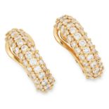 2.40 CARAT DIAMOND HOOP EARRINGS, CARTIER set with round cut diamonds totalling approximately 2.40