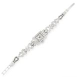 ART DECO DIAMOND LADIES WRIST WATCH, set with approximately 2.40 carats of round cut diamonds, 14cm,