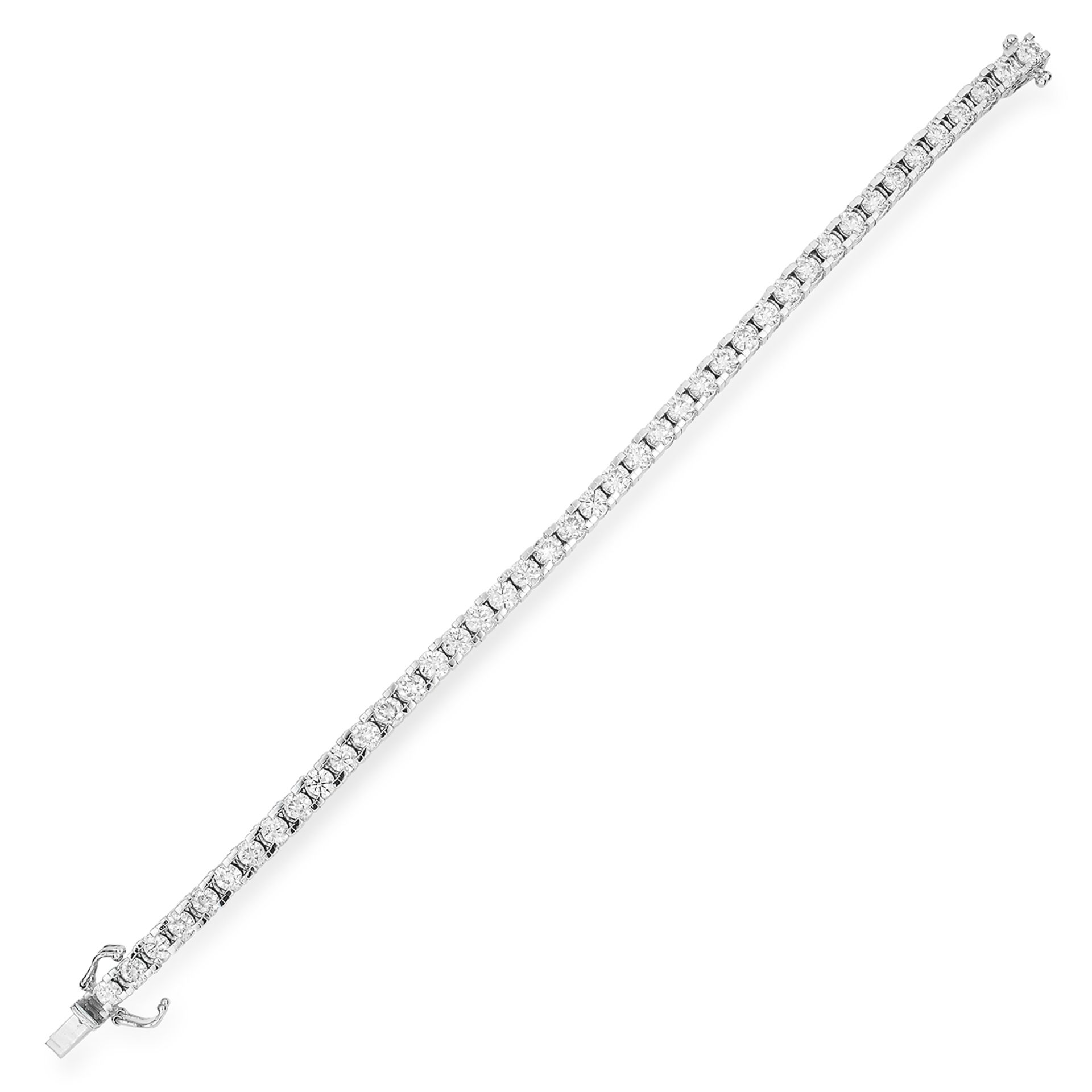 8.35 CARAT DIAMOND LINE BRACELET comprising of a single row of round cut diamonds totalling 8.35