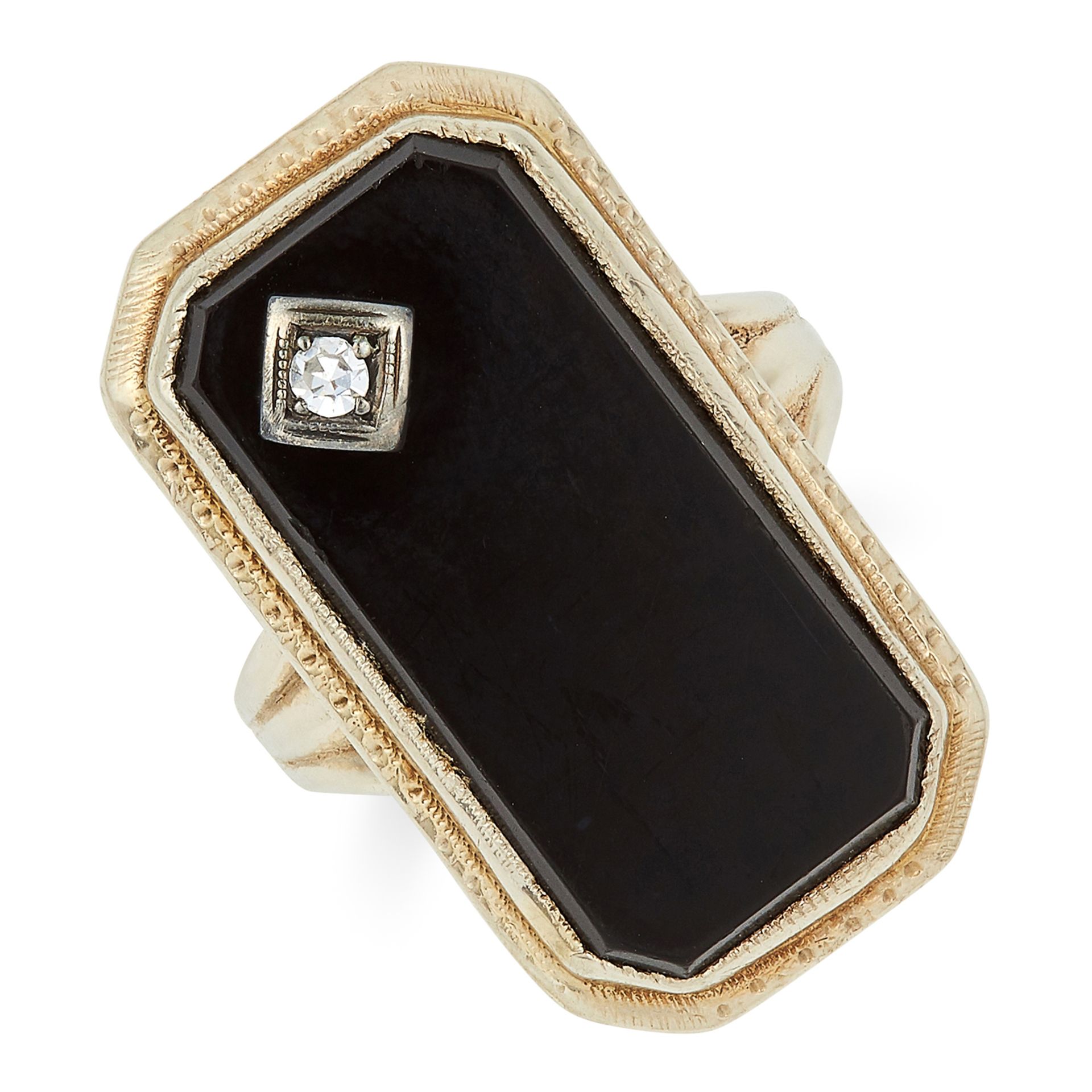 SET OF FIVE ANTIQUE RINGS, including a cameo, an amethyst dress ring and three onyx rings, 20.2g. - Bild 2 aus 5