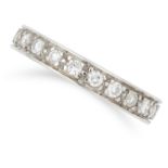 0.63 CARAT DIAMOND ETERNITY RING set with round cut diamonds totalling approximately 0.63 carats,